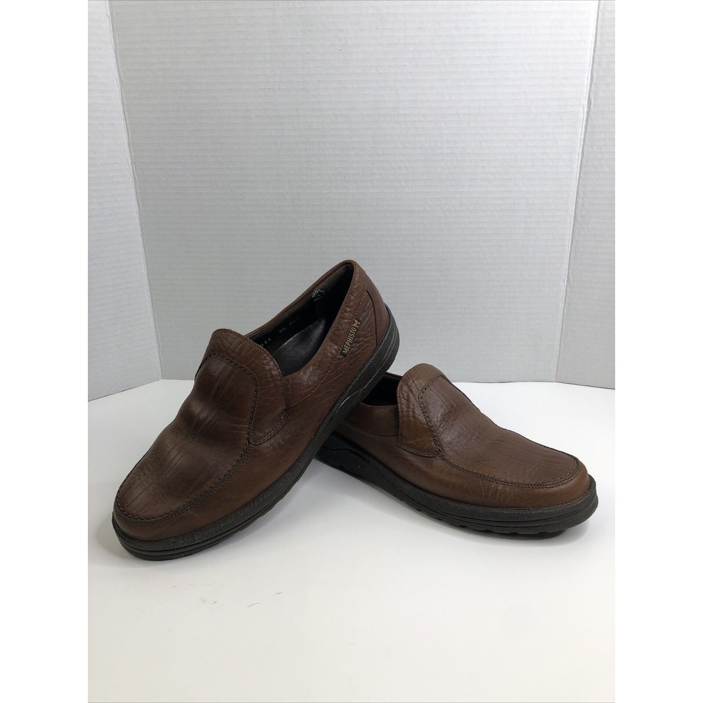 MEPHISTO MEN'S SHOE AIR JET SIZE 9 BROWN LEATHER LOAFERS SHOCK ABSORBENT